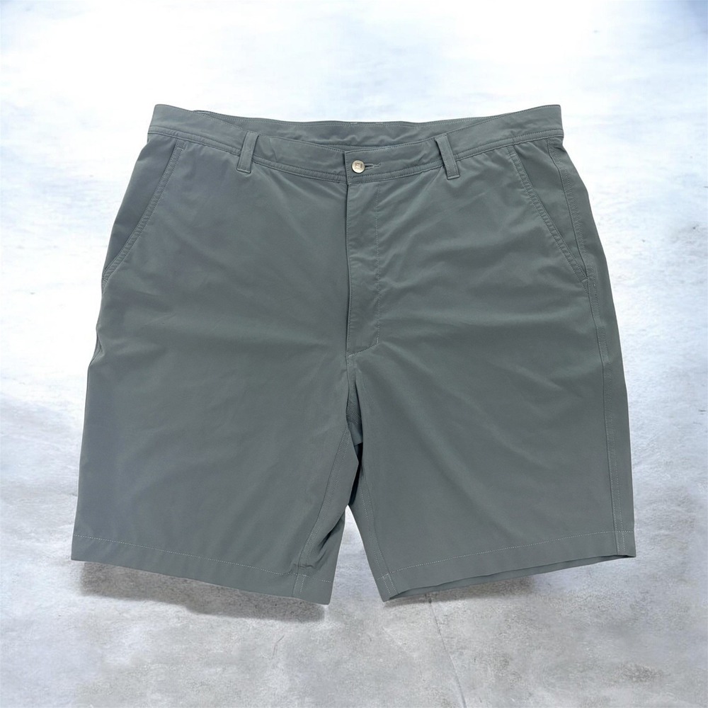 FootJoy Performance Golf Shorts Mens W38 Gray Stretch Flat Front FJ Logo Solid